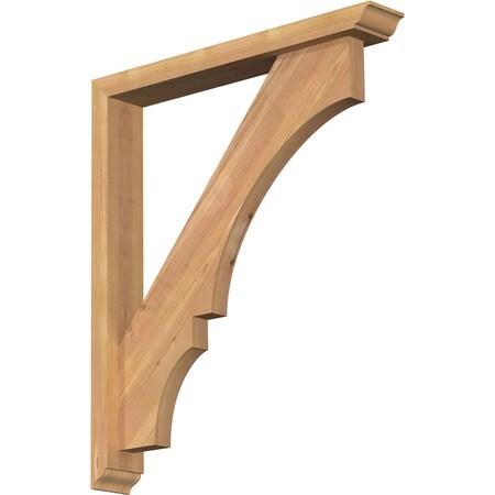 Balboa Traditional Smooth Bracket W/ Offset Brace, Western Red Cedar, 3 1/2W X 24D X 28H